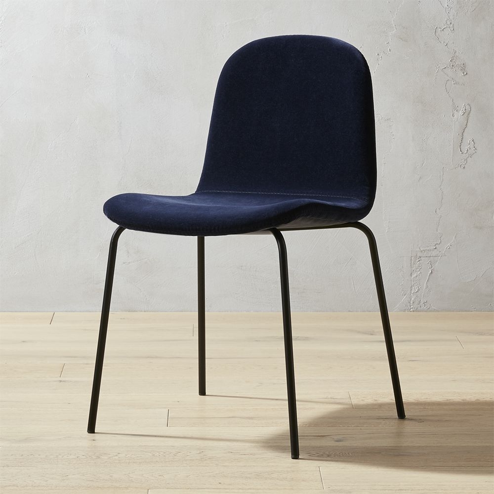Primitivo Navy Blue Velvet Dining Chair - Image 0