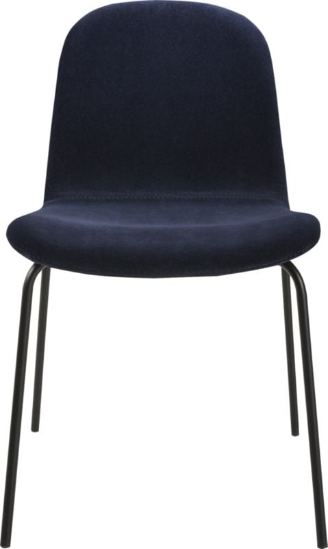 Primitivo Navy Blue Velvet Dining Chair - Image 1