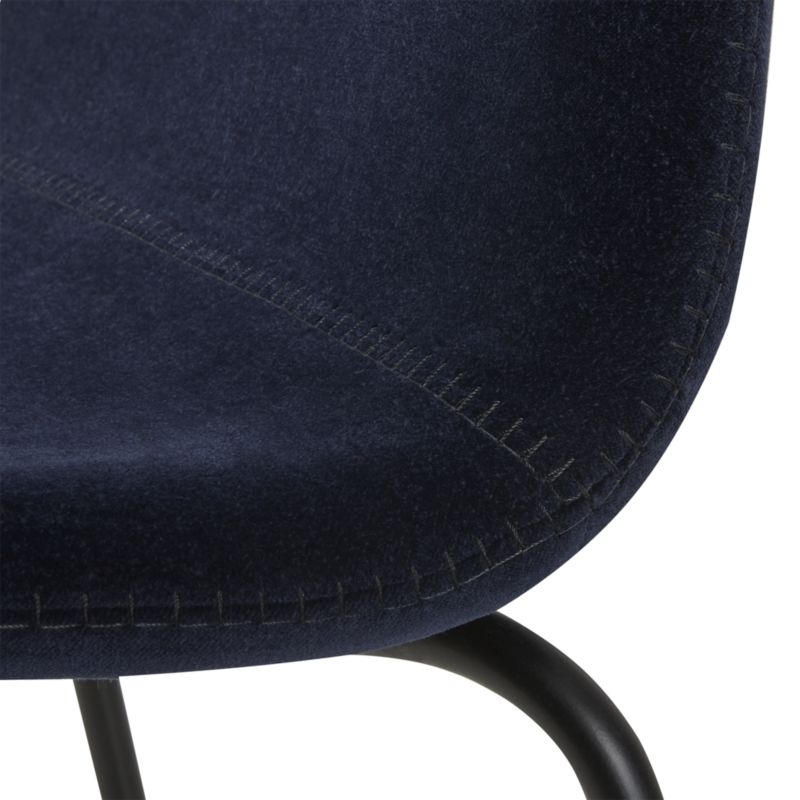 Primitivo Navy Blue Velvet Dining Chair - Image 5