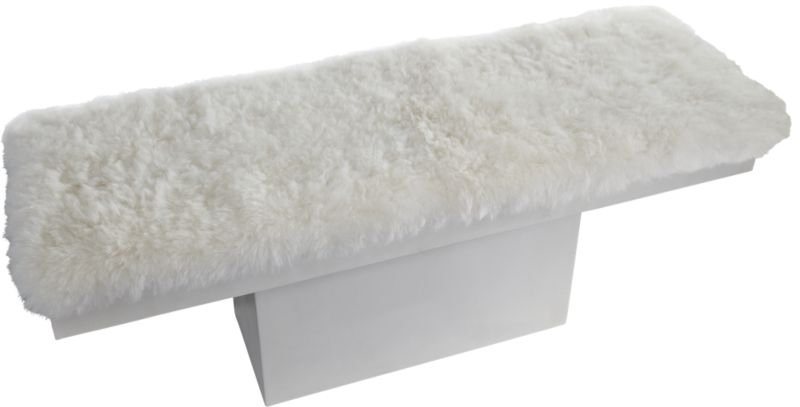 Fuze White Icelandic Sheepskin Bench Pad - Image 2