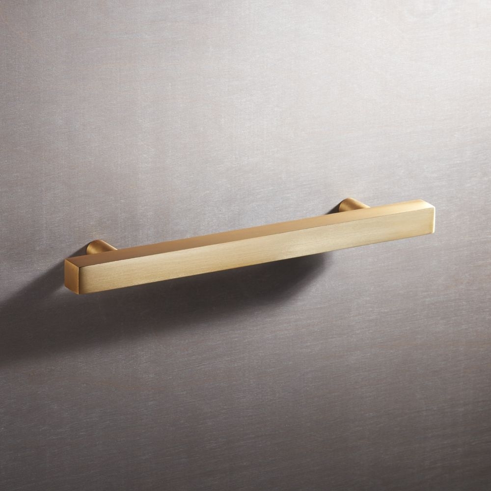 5" Brushed Brass Square Handle - Image 0