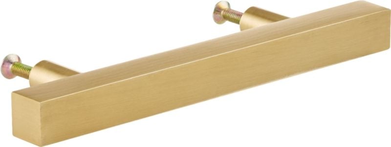 5" Brushed Brass Square Handle - Image 3