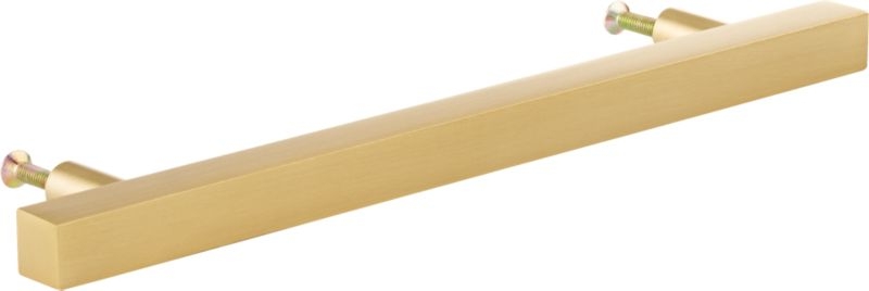 4" Brushed Brass Square Handle - Image 6