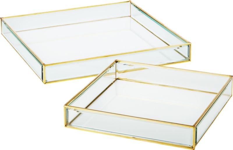 Large Glass and Brass Tray - Image 6