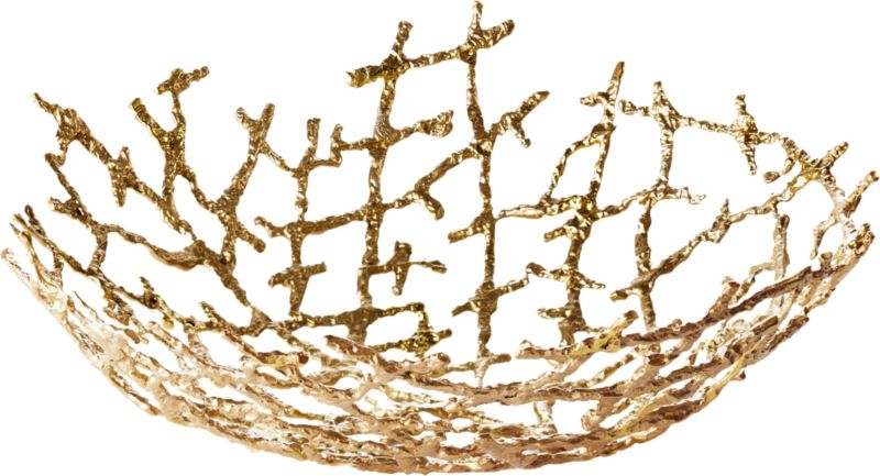 Drizzle Decorative Brass Bowl - Image 2