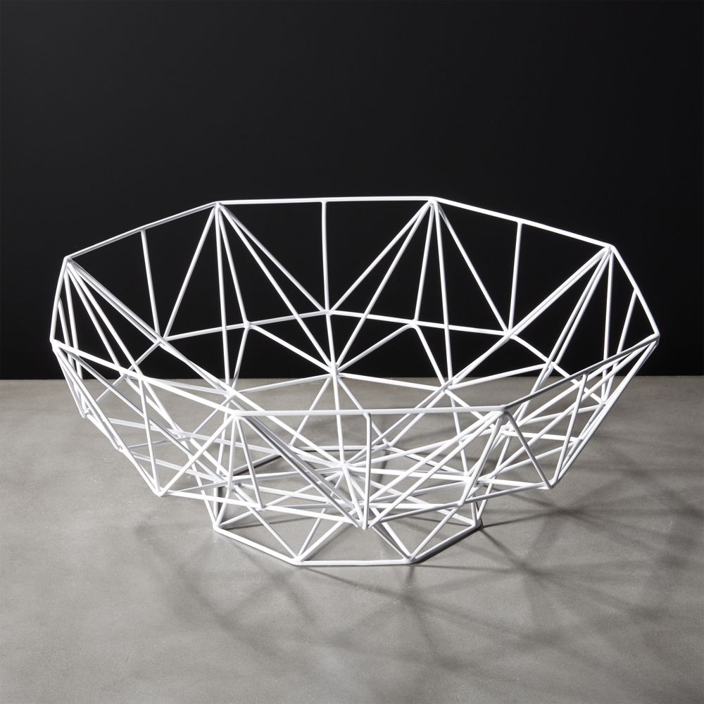 Aldrin White Faceted Bowl - Image 0