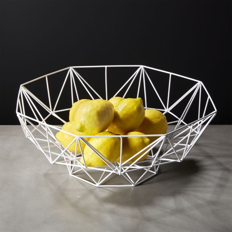 Aldrin White Faceted Bowl - Image 1