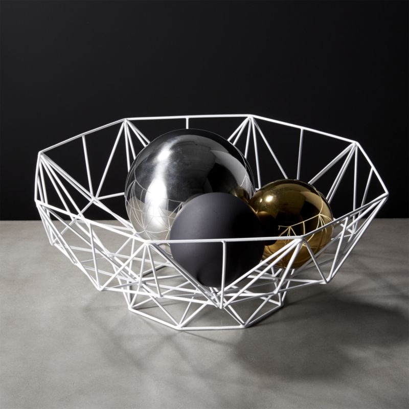 Aldrin White Faceted Bowl - Image 2