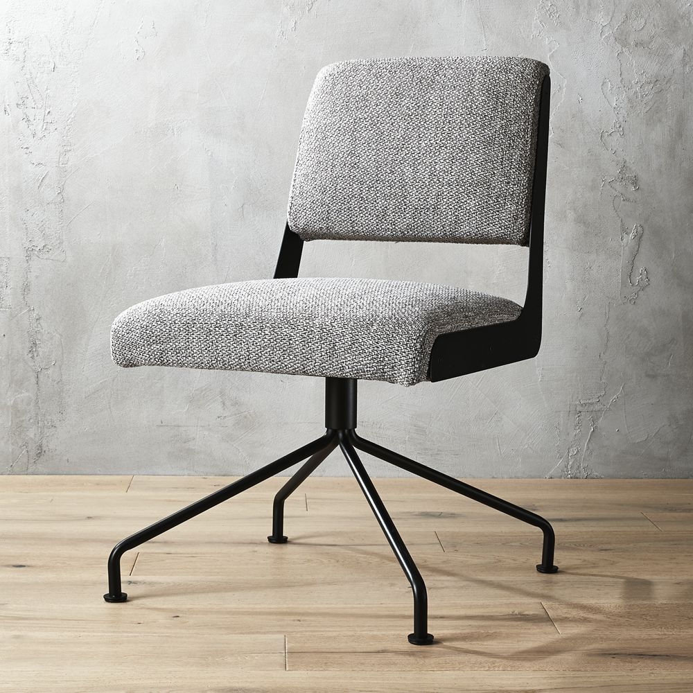 Rue Cambon Grey Tweed Office Chair - Image 1