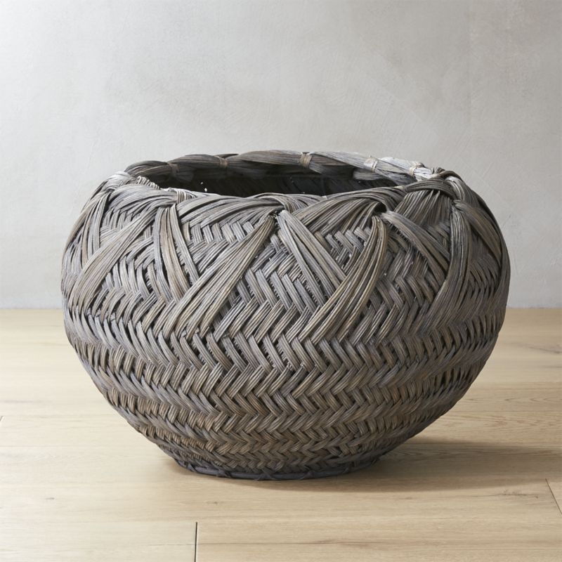 Penny Grey Rattan Basket - Image 2