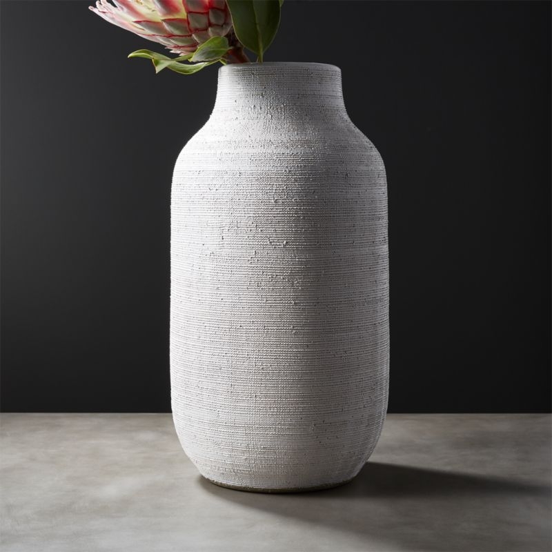 Burlap White Vase - Image 1