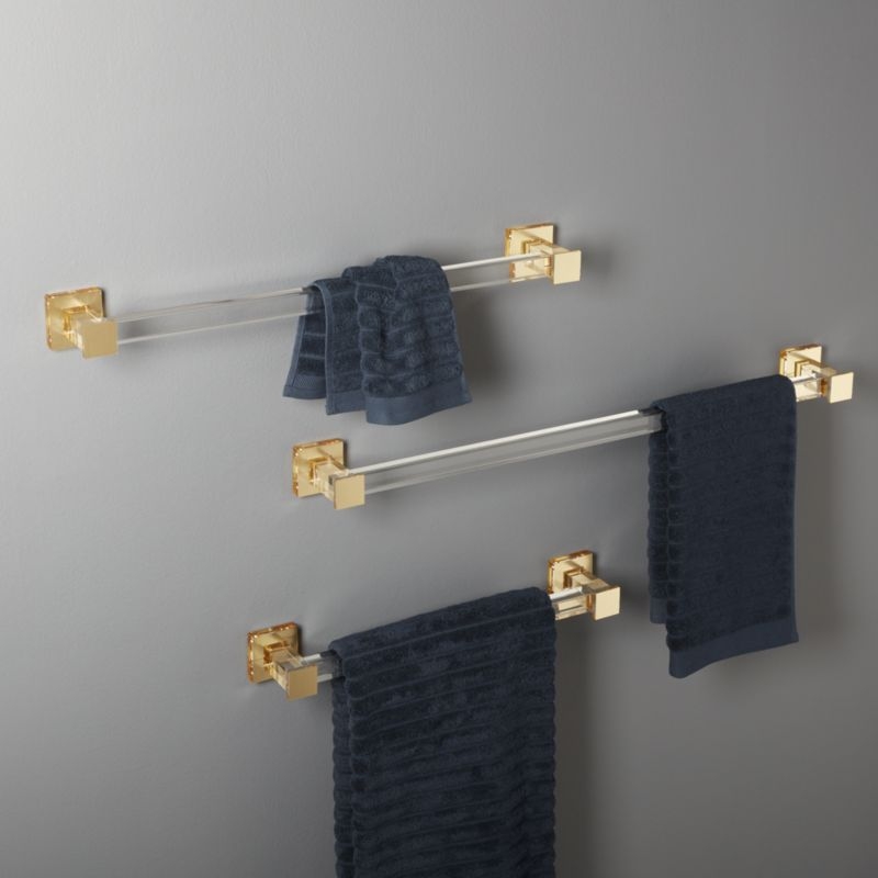 "30"" Acrylic and Brass Towel Bar" - Image 1