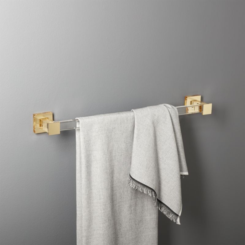 "30"" Acrylic and Brass Towel Bar" - Image 4