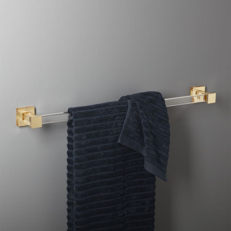 "30"" Acrylic and Brass Towel Bar" - Image 5