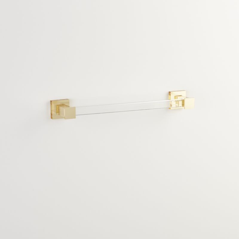 "30"" Acrylic and Brass Towel Bar" - Image 6