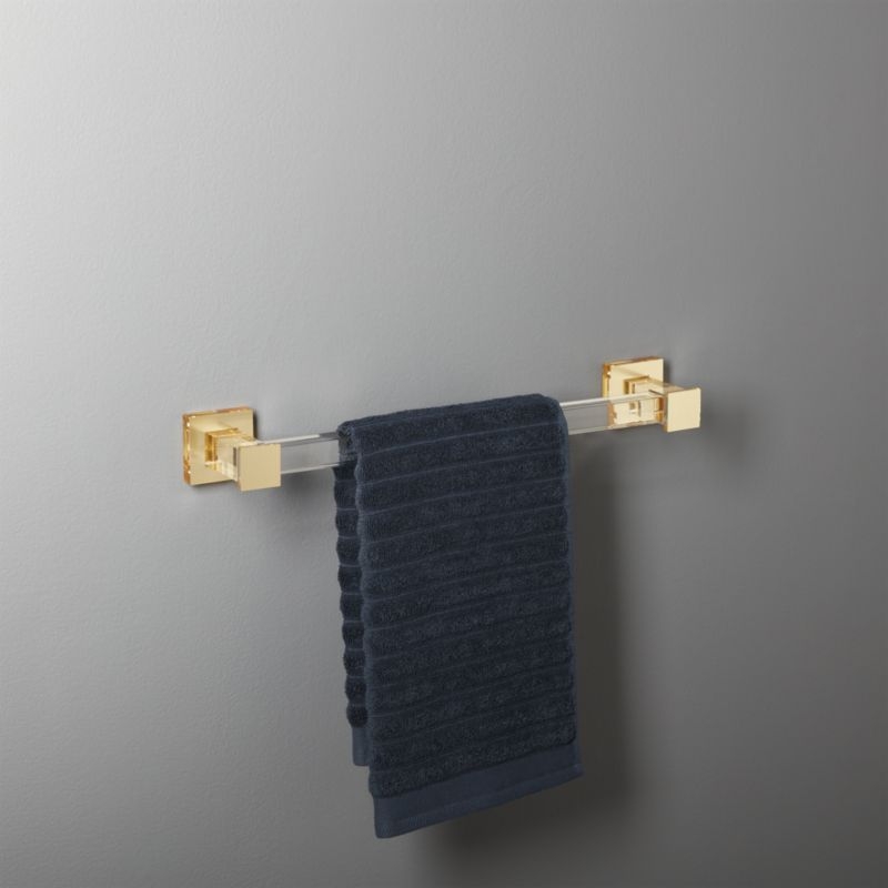 "24"" Acrylic and Brass Towel Bar" - Image 3