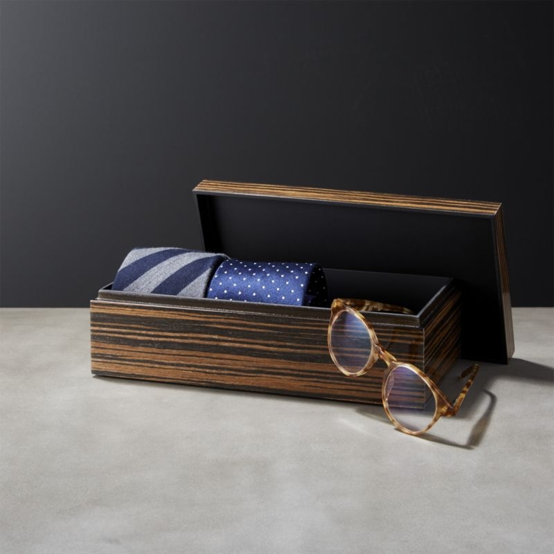 Zebra Large Wood Storage Box - Image 2