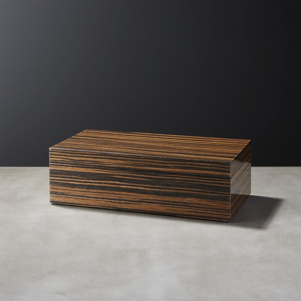 Ebony Small Wood Storage Box - Image 0