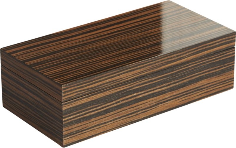 Ebony Small Wood Storage Box - Image 5