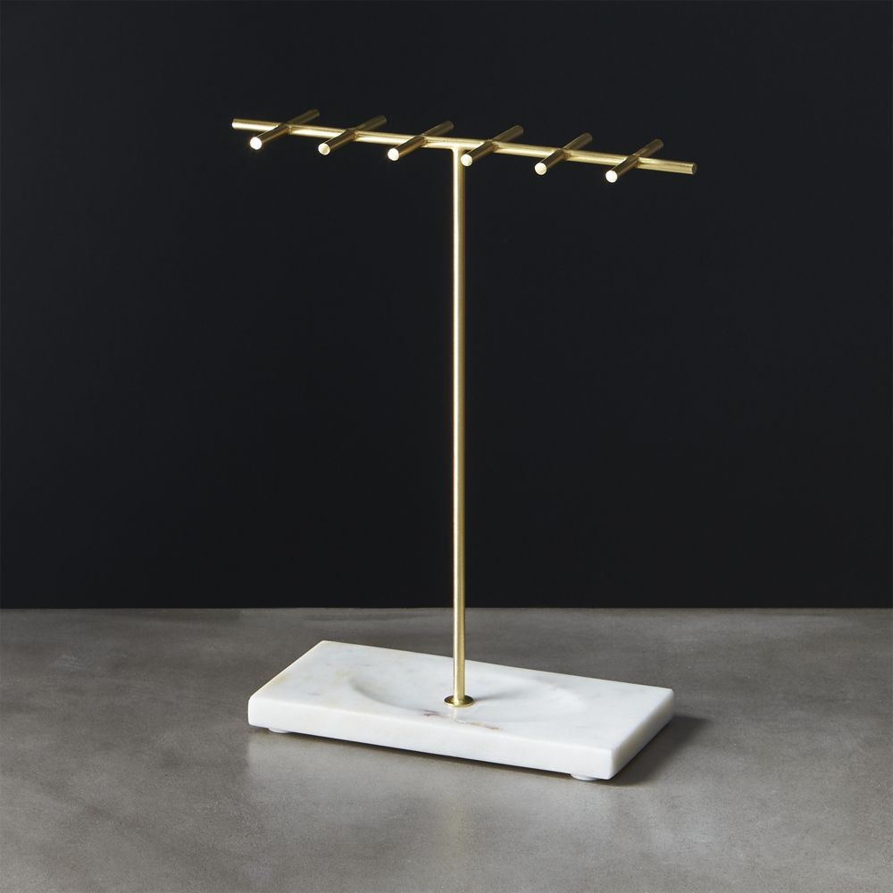 Brass and Marble Jewelry Holder - Image 0