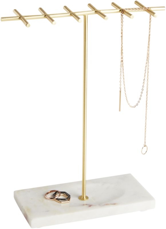 Brass and Marble Jewelry Holder - Image 3