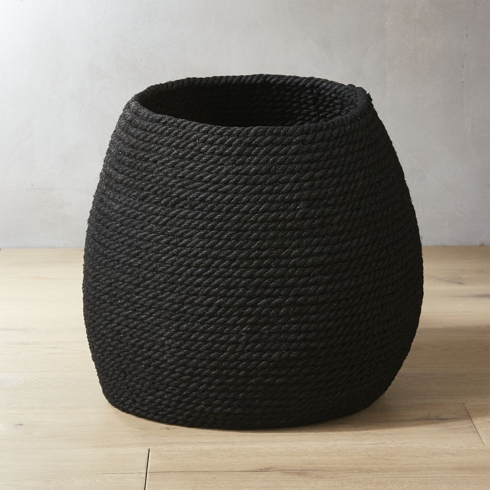 Marley Large Black Jute Basket - Image 0