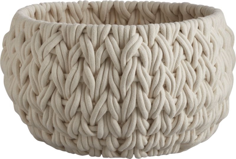 Conway Round White Cotton Storage Basket XL - Image 3