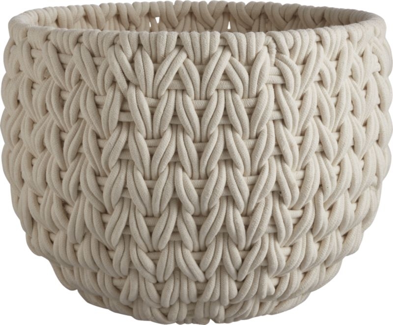 Conway Round White Cotton Storage Basket XL - Image 4