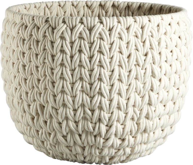 Conway Round White Cotton Storage Basket XL - Image 5