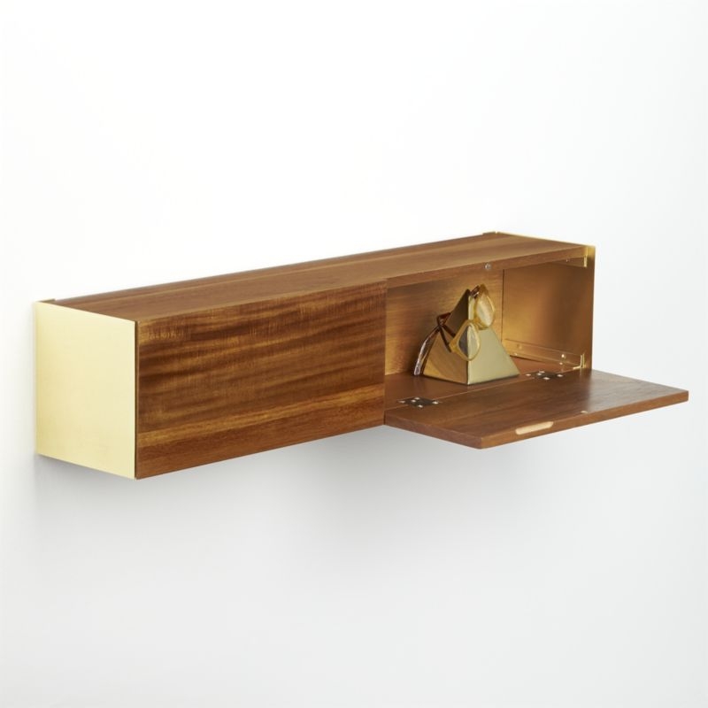Hide N Seek Acacia Wood Storage Shelf - Image 3