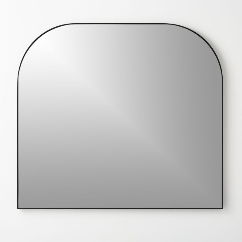 Infinity Black Mantel Wall Mirror 42"x37" - Image 0
