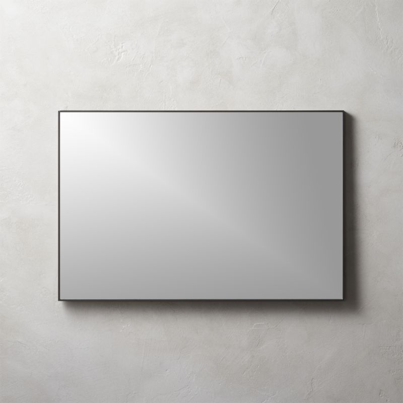 Infinity Black Rectangular Wall Mirror 24"x36" - Image 1