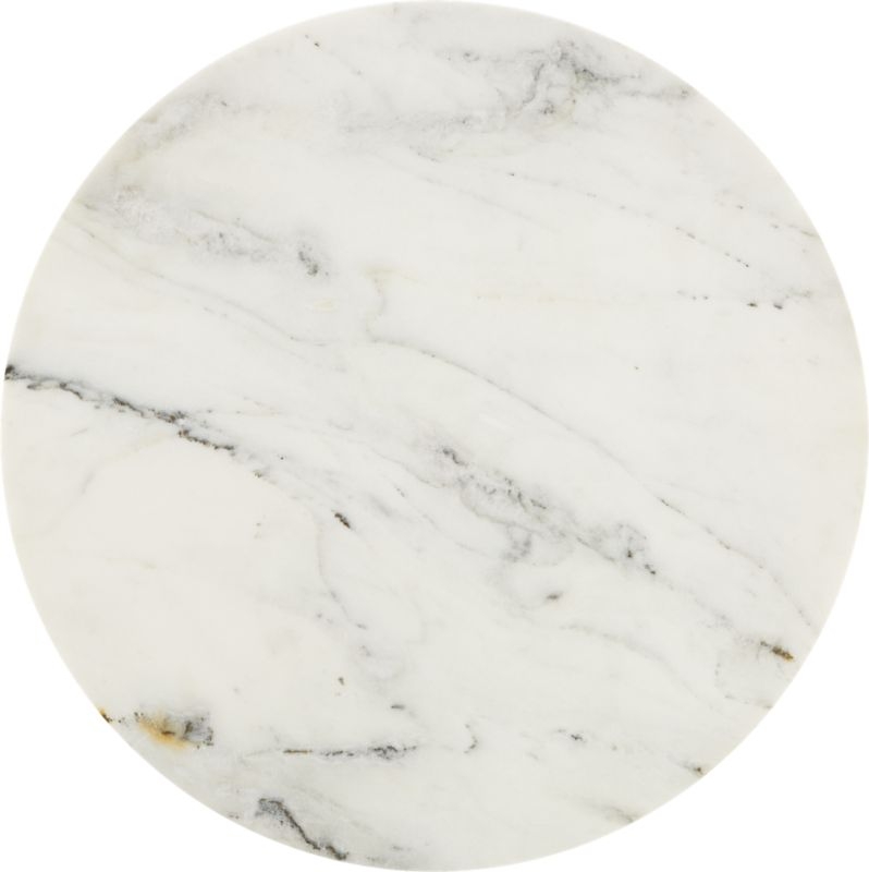 Parker White Marble Side Table - Image 2