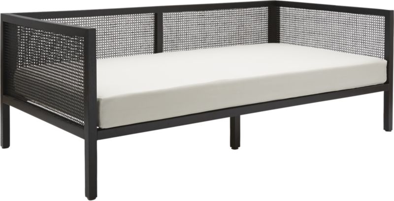Boho Black Daybed with Pearl White Mattress Cover - Image 2