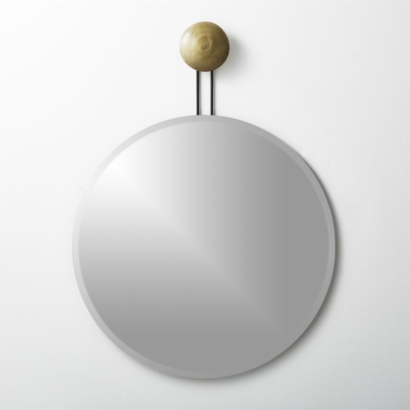"Dot Brass Suspended Mirror 36""" - Image 2