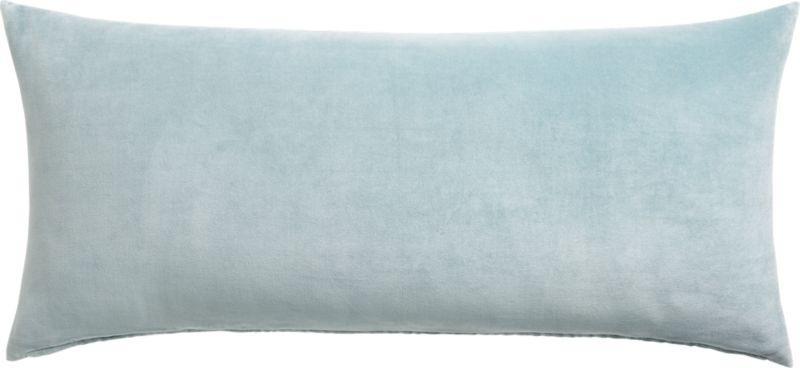 "36""X16"" Leisure Artic Blue Pillow with Feather-Down Insert" - Image 2
