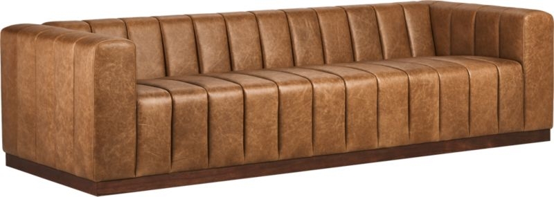 Forte Channeled Saddle Leather Sofa - Image 2