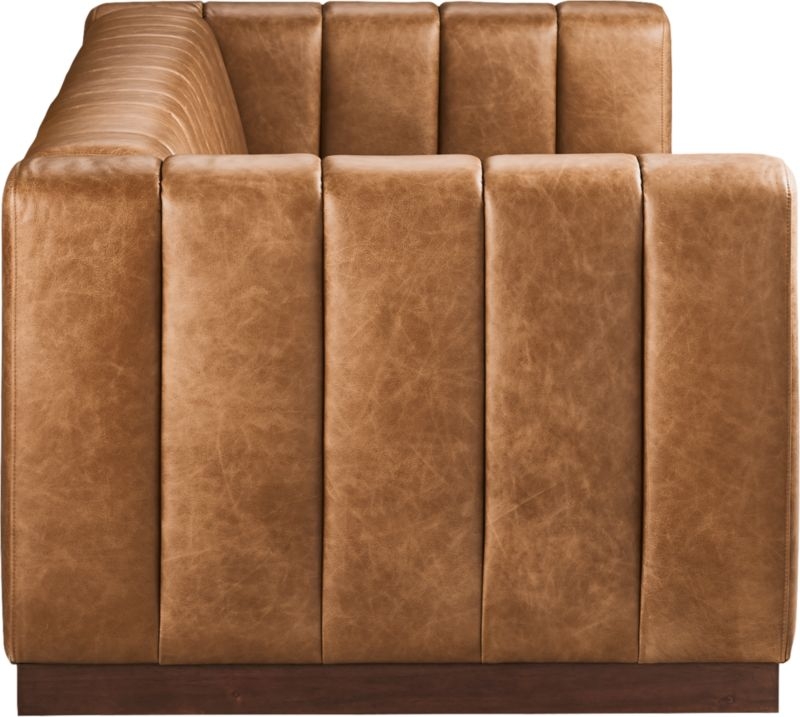 Forte Channeled Saddle Leather Sofa - Image 3