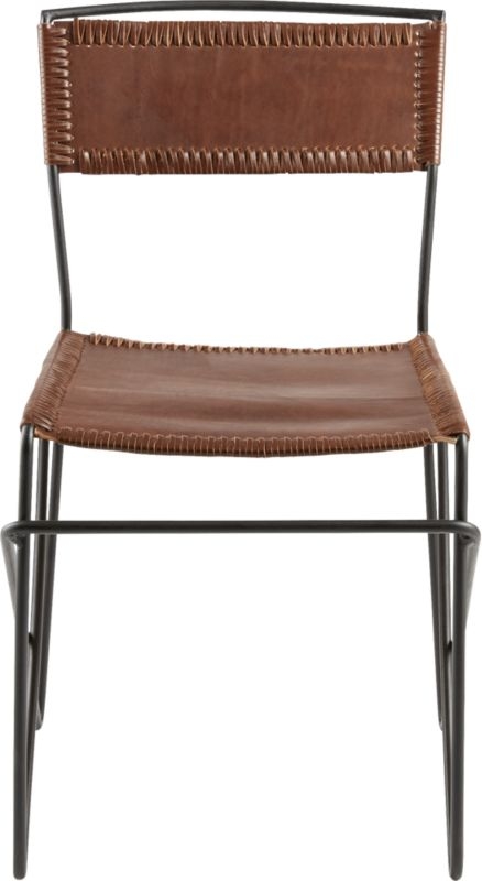Clip Brown Leather Chair - Image 1