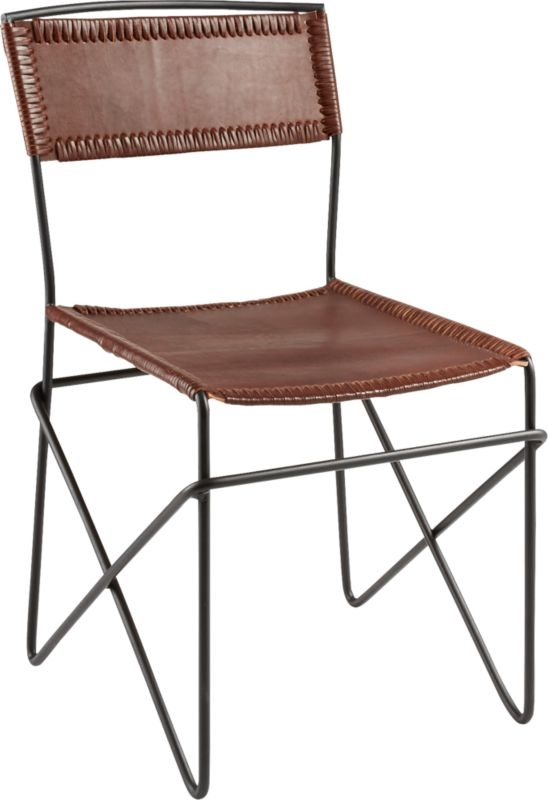Clip Brown Leather Chair - Image 2