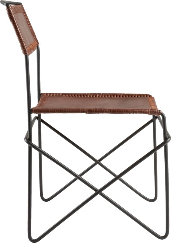 Clip Brown Leather Chair - Image 3