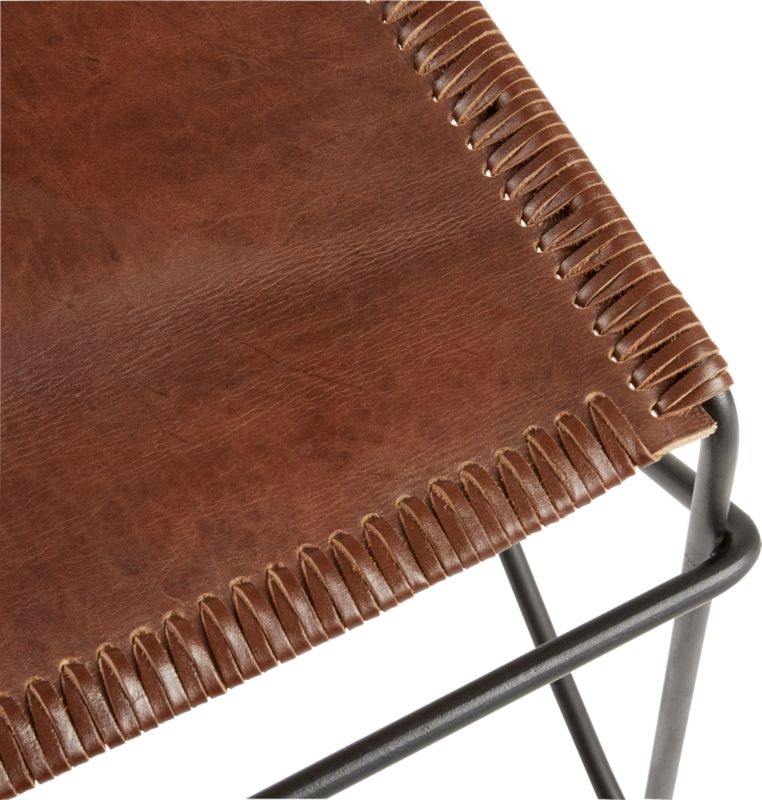 Clip Brown Leather Chair - Image 5