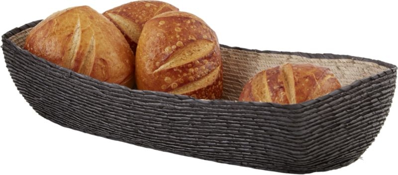 Lorena Black Woven Bread Basket - Image 3