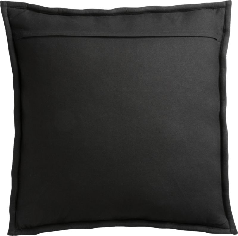 "20"" Jersey Black InterKnit Pillow with Feather-Down Insert" - Image 3