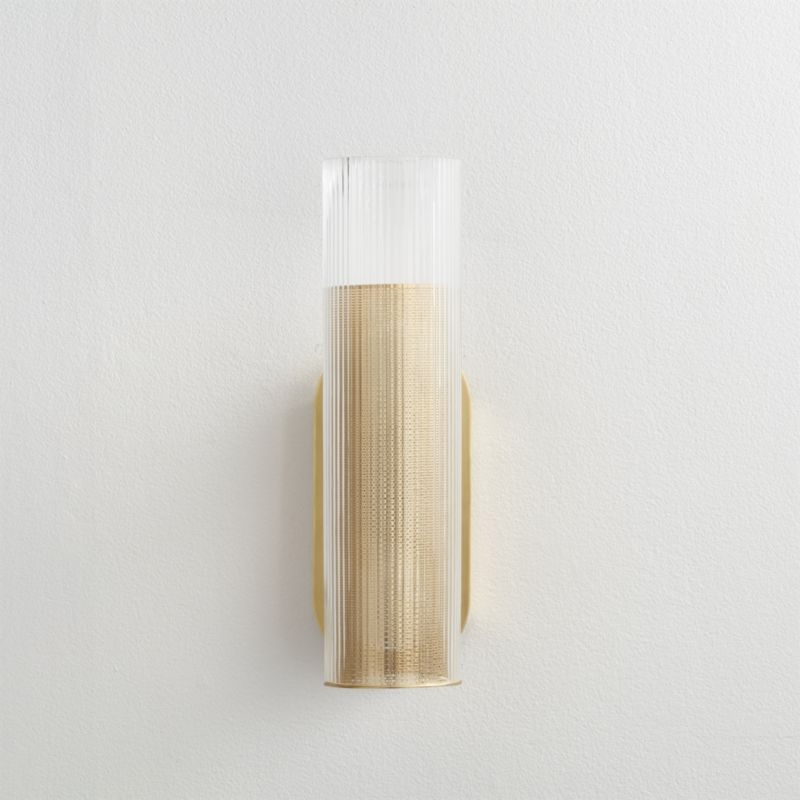 Perforated Ribbed Glass Wall Sconce - Image 4