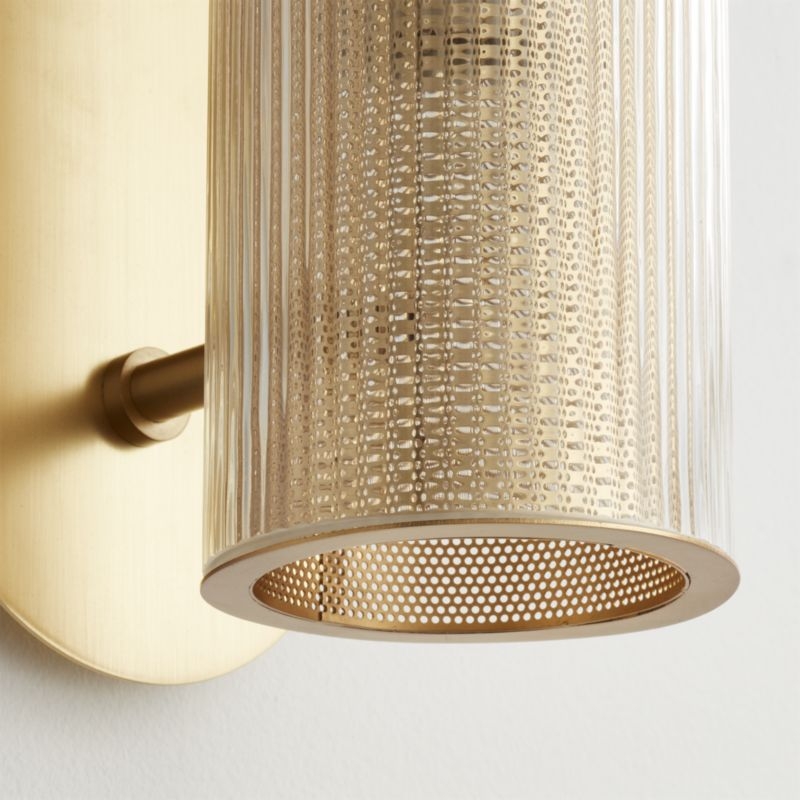 Perforated Ribbed Glass Wall Sconce - Image 6