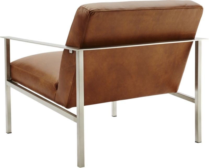 Cue Brown Leather Lounge Chair - Image 4