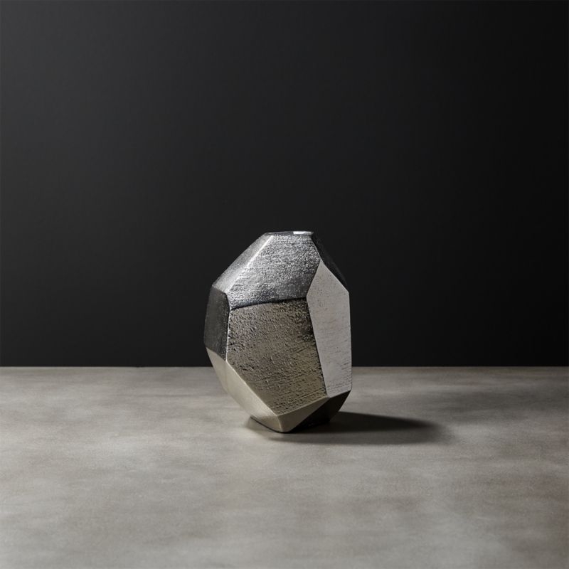 Von Silver Geometric Vase - Image 2