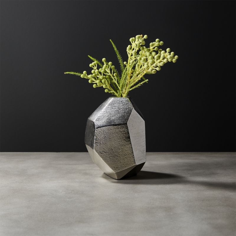 Von Silver Geometric Vase - Image 3
