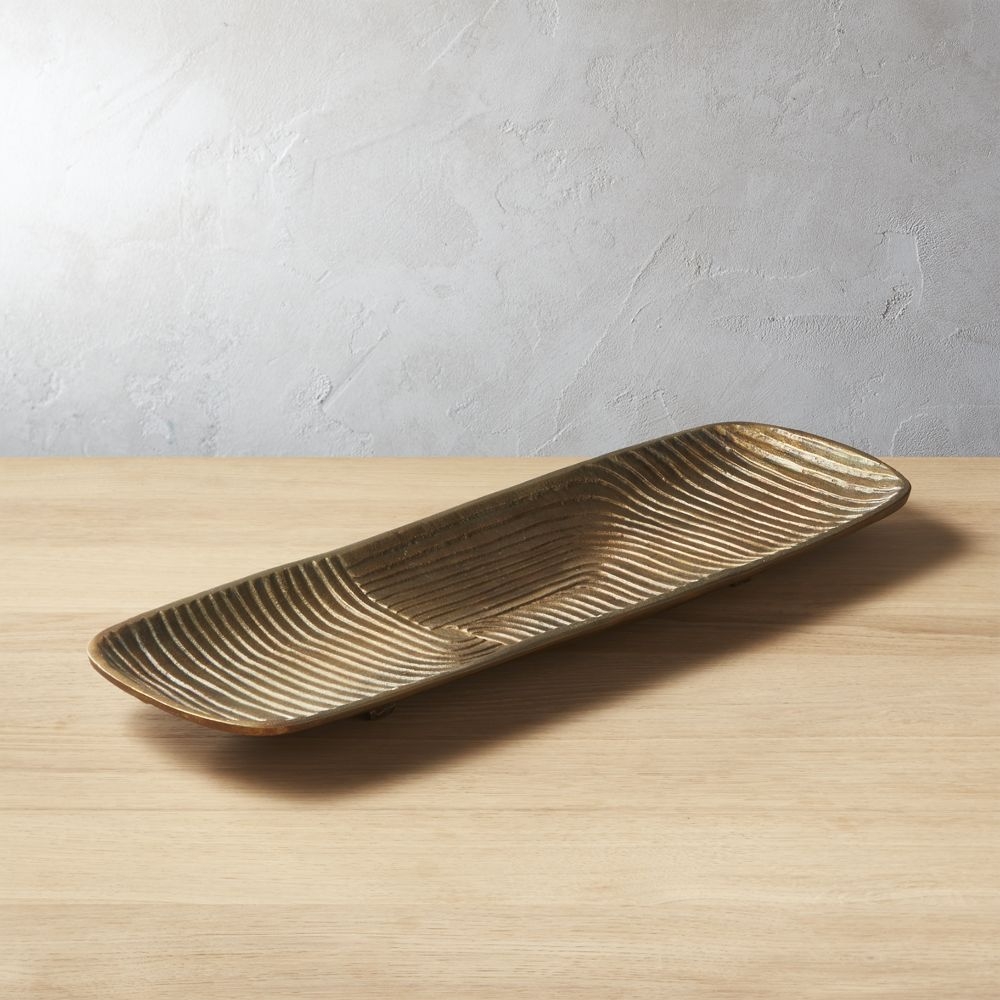 Zen Rectangular Brass Tray - Image 0